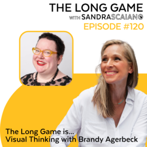 THE-LONG-GAME-Podcast-with-Sandra-Scaiano-Visual-Thinking-with-Brandy-Agerbeck