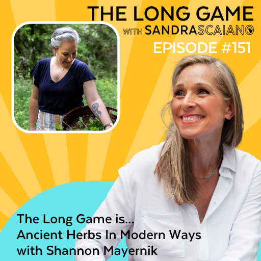 THE-LONG-GAME-Podcast-with-Sandra-Scaiano-Ancient-Herbs-In-Modern-Ways-with-Shannon-Mayernik